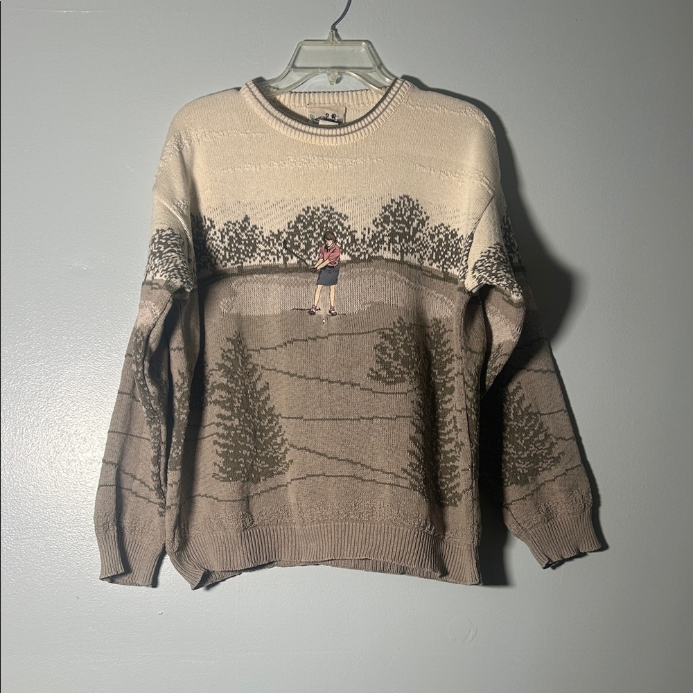 Vintage Northern Reflections Scenic Crewneck Sweater Golf